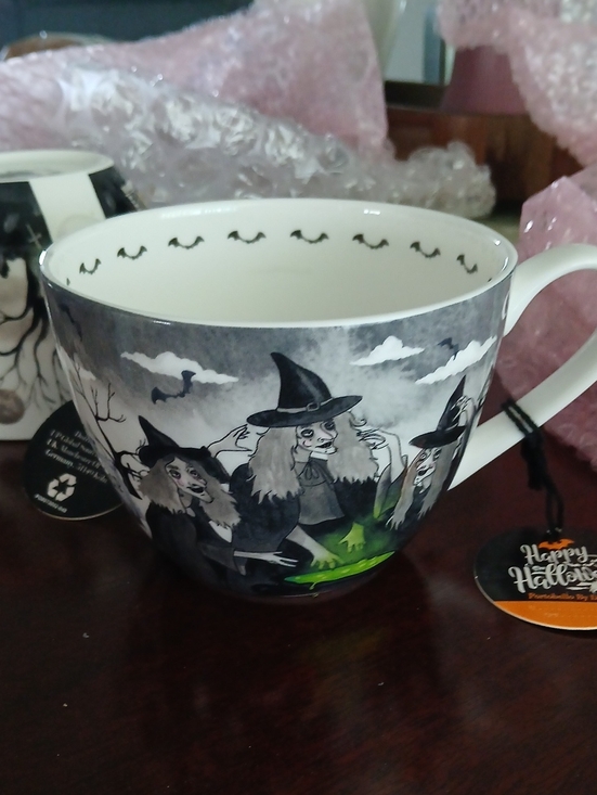 Portobello By Design Other - Happy Halloween Witch Brew Ceramic Mug - Black, White & Green Portobello By Desi